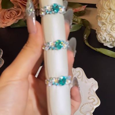 trendy ring ins cold jade high-end sense light luxury niche design French ring ring