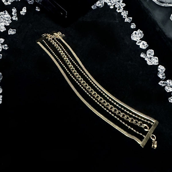 ins style couple wrist expensive tassel chain bracelet thousand gold wind bracelet