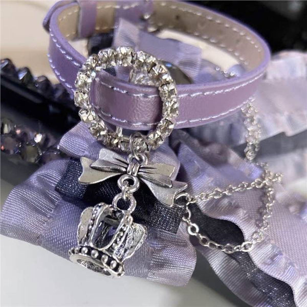 Love leather sexy full diamond love pendant bracelet jewelry