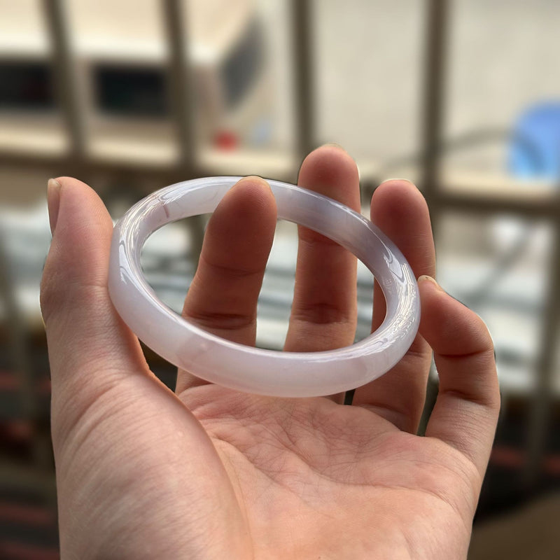 10mm New Chinese Style Ice Transparent White Agate White Moonlight Bracelet Imitation Agate Bracelet Lychee Frozen Round Bracelet Trendy Women