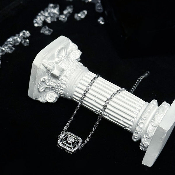 Couple Wrist Rhinestone Square Diamond Silver Extravagant Thousand Gold Style Fashion Bracelet