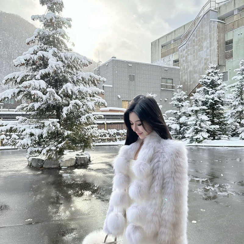 Maoqiu niche design fur coat