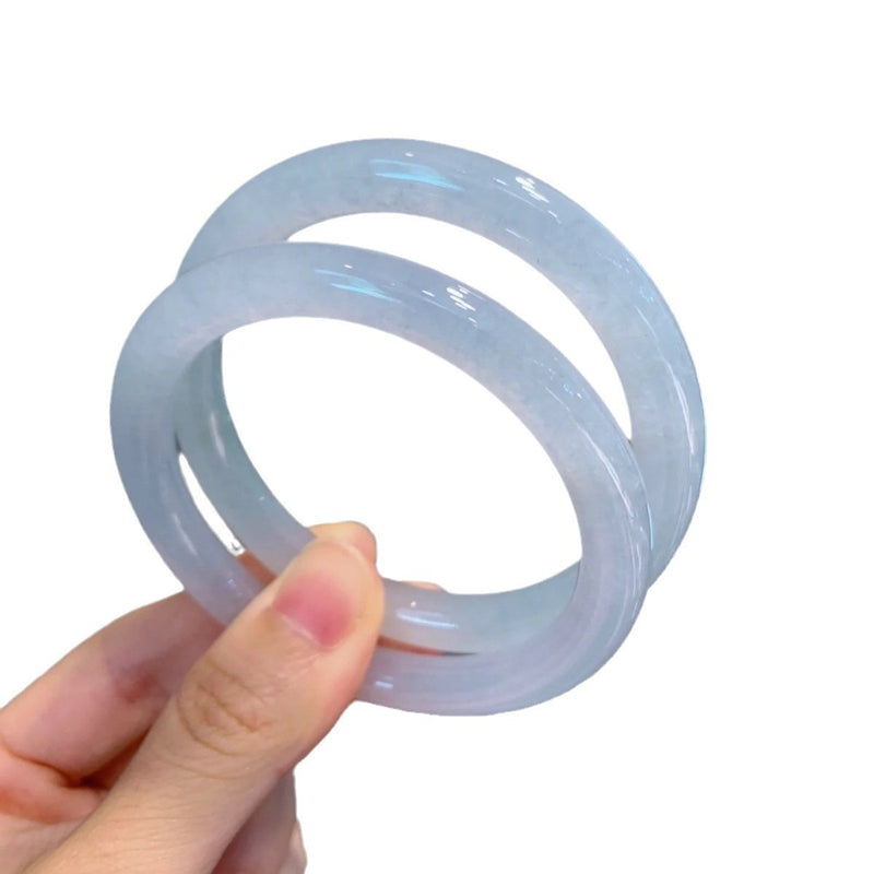 10mm New Chinese Style Ice Transparent White Agate White Moonlight Bracelet Imitation Agate Bracelet Lychee Frozen Round Bracelet Trendy Women