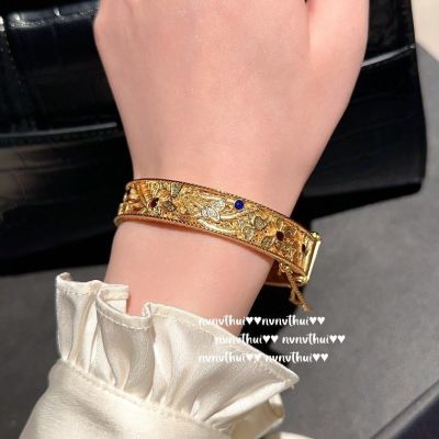 Women's buckle bracelet engraved bracelet ethnic style Internet celebrity